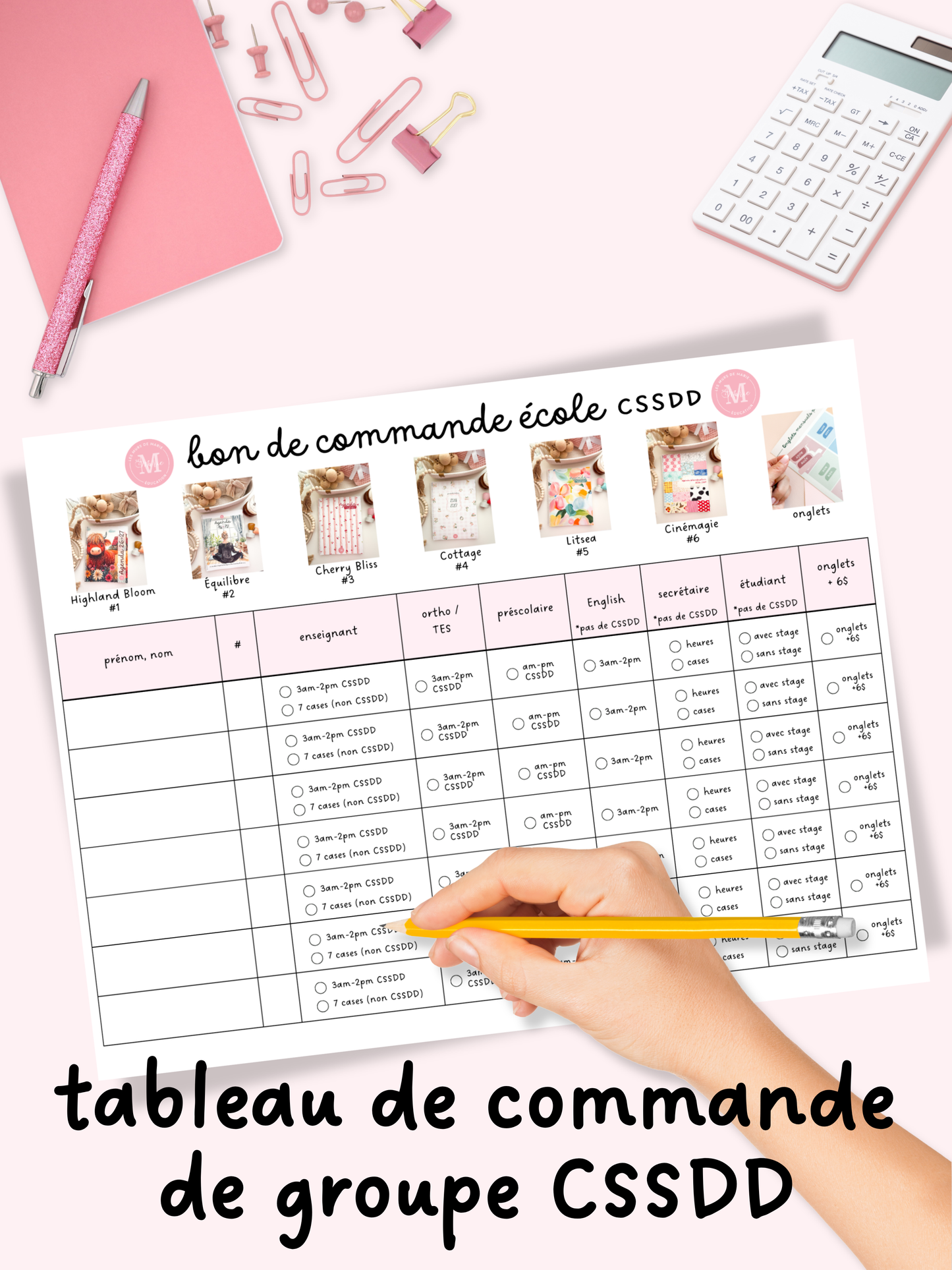 Tableaux de commande de groupe