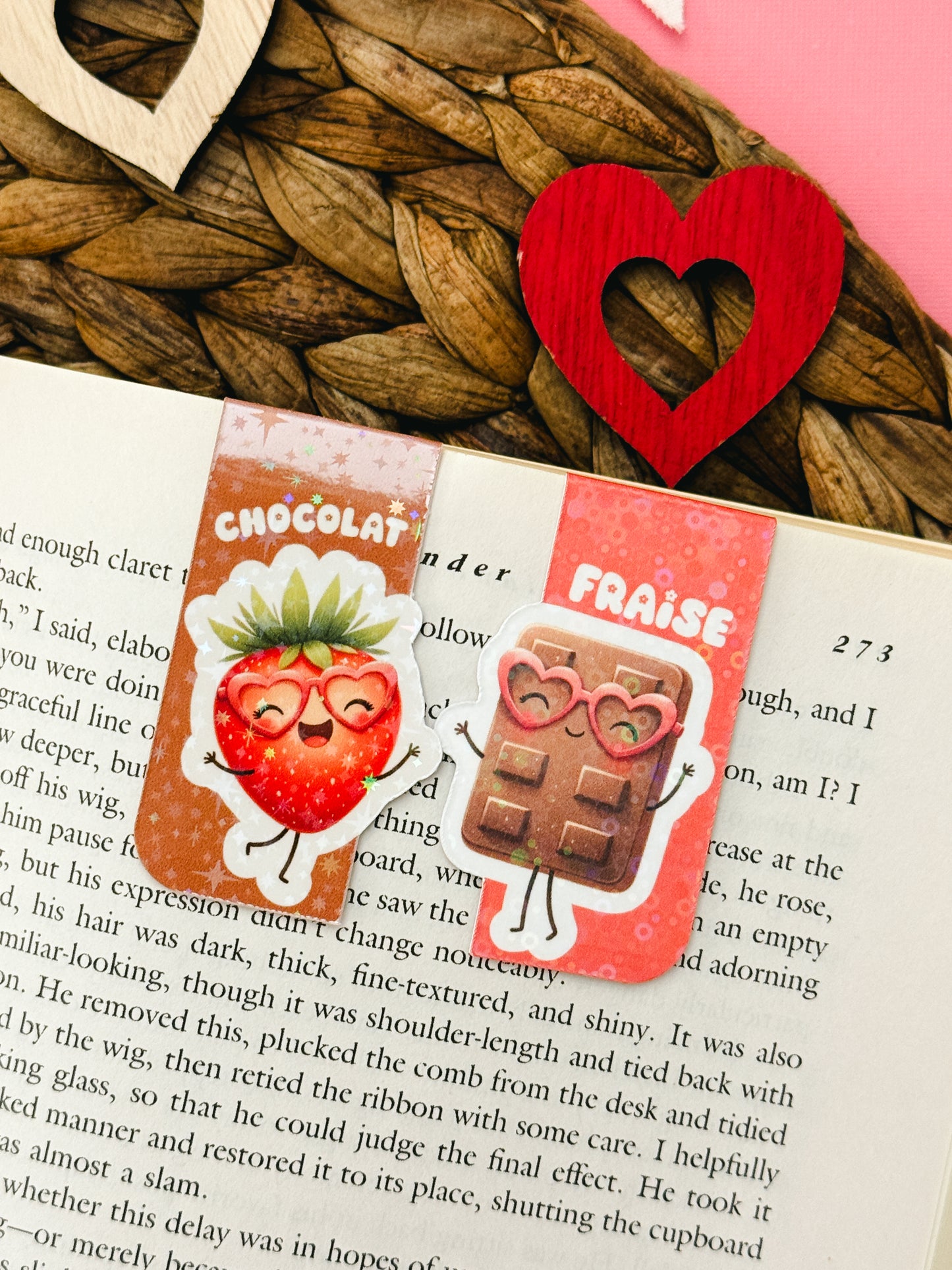 Signets magnétiques inséparables choco-fraise