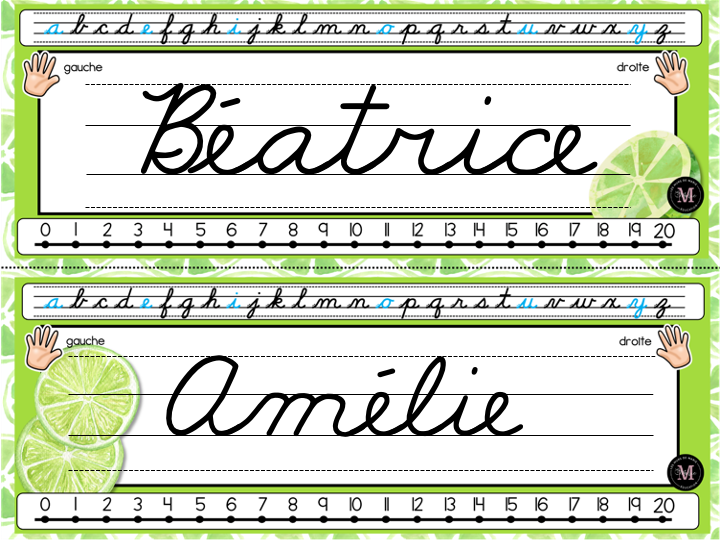 Étiquettes de Bureau *Collection Agrumes*