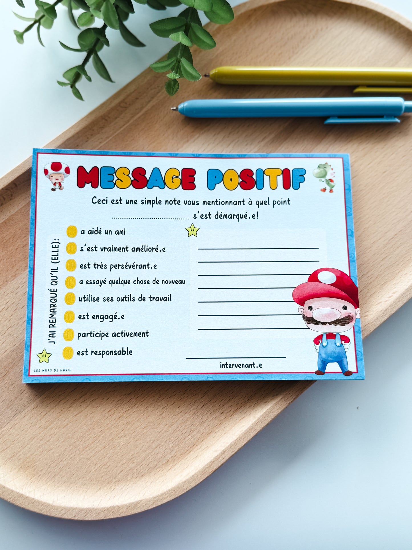 Message Positif Mario