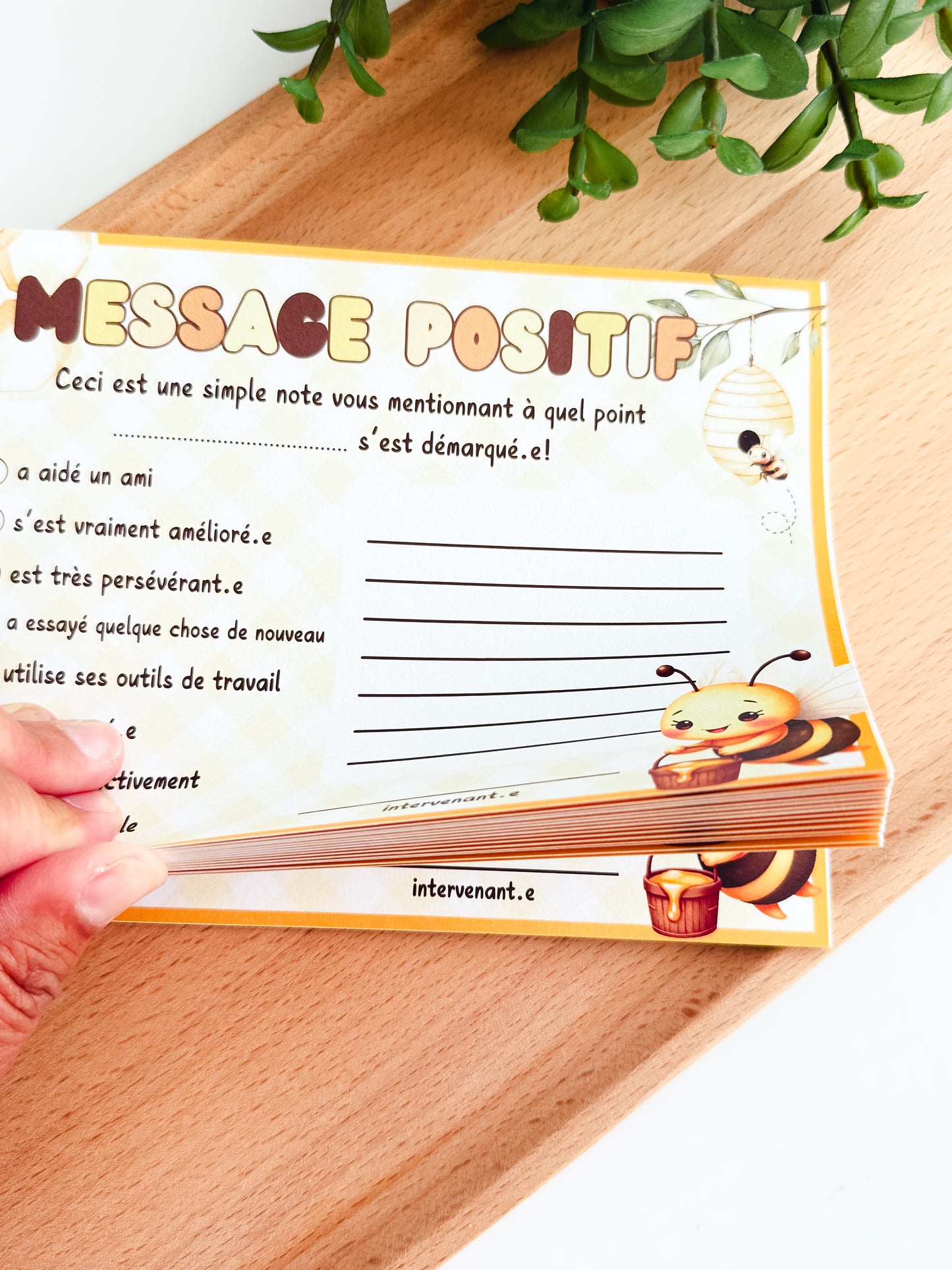 Message Positif Abeille