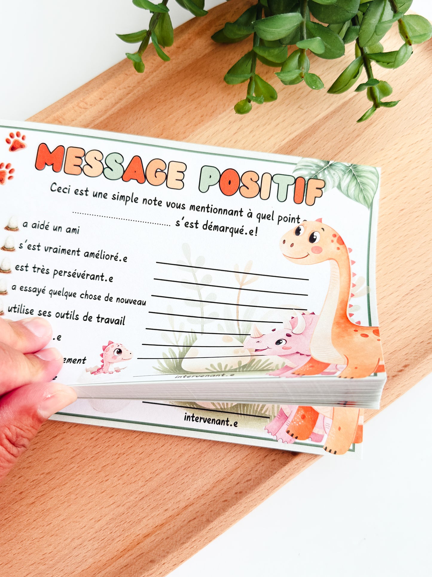 Message Positif Dino