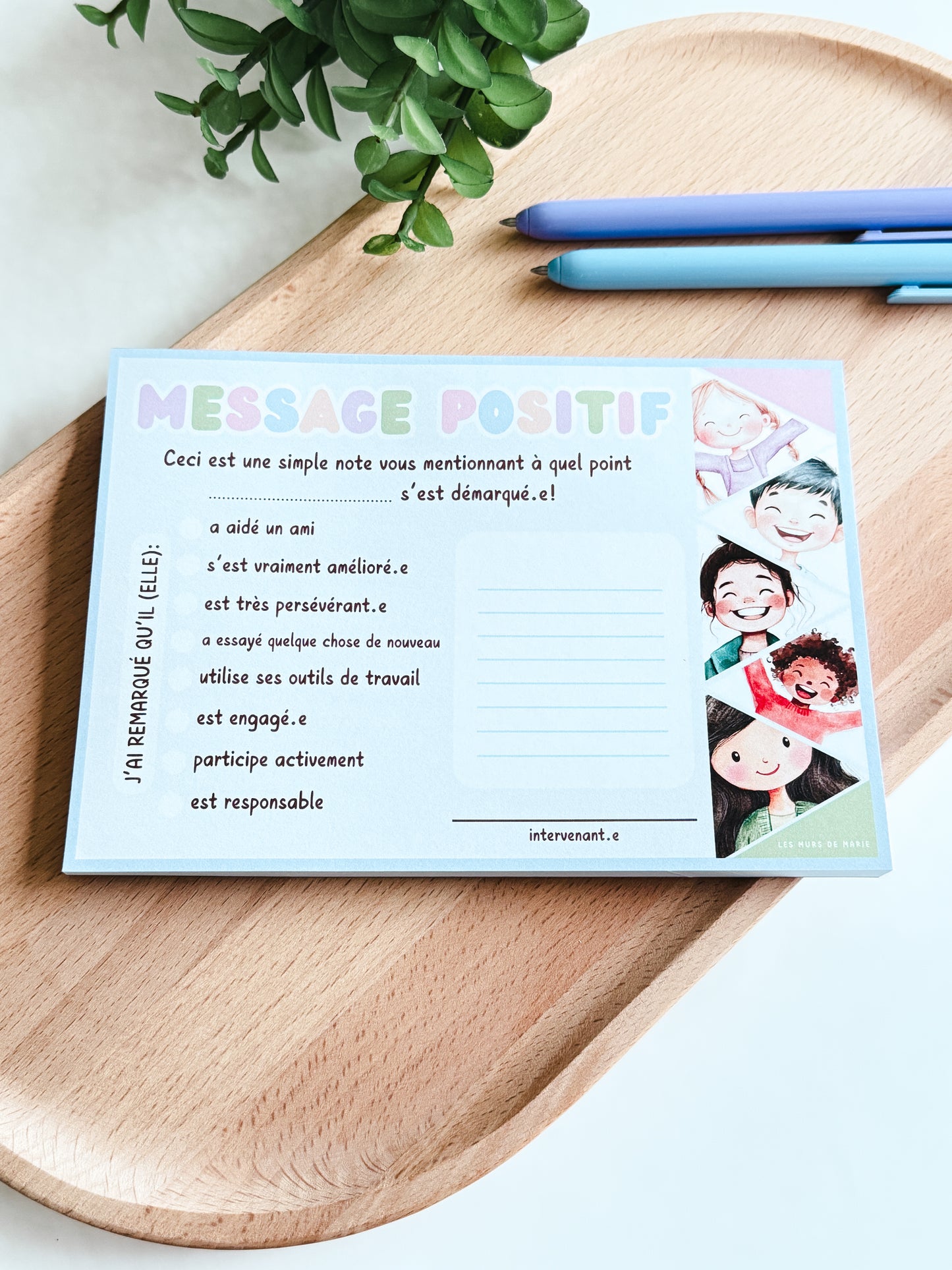 Message Positif Pastel Bleu