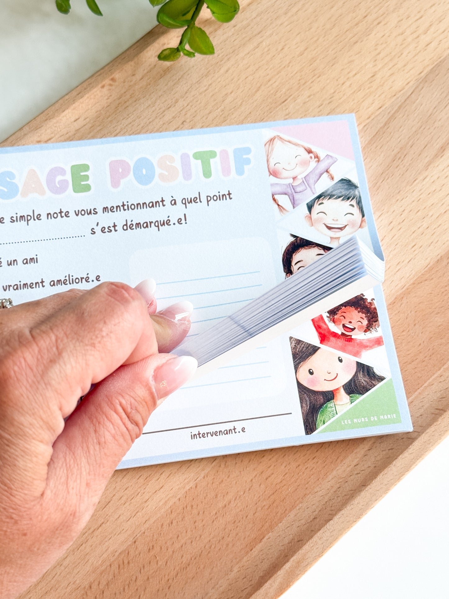 Message Positif Pastel Bleu