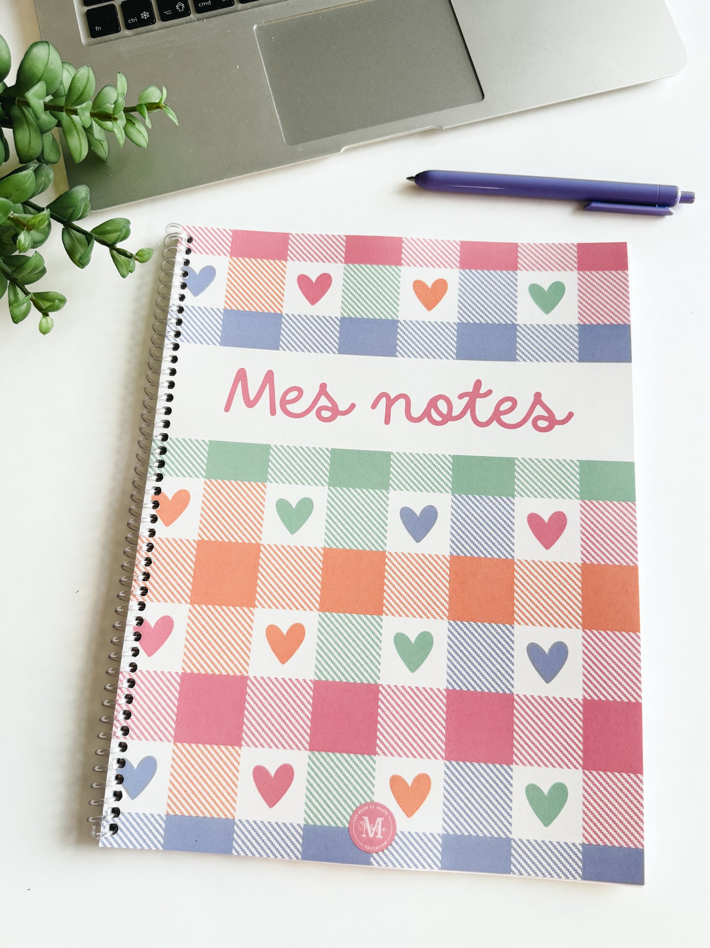 Cahier de Notes Patchwork en coeurs