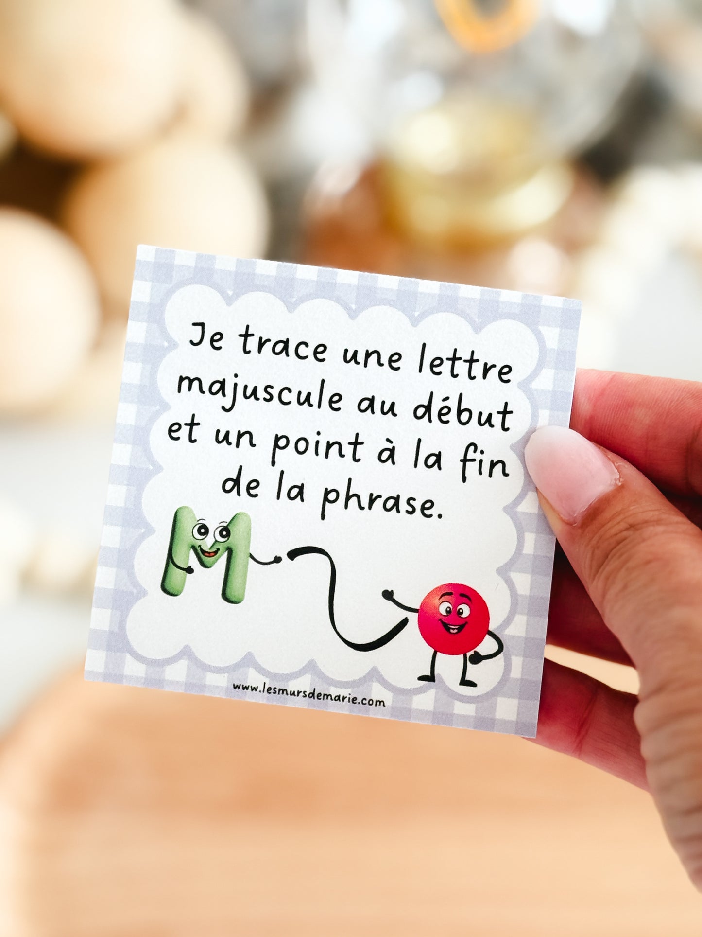 notes autocollantes "Majuscule et point"