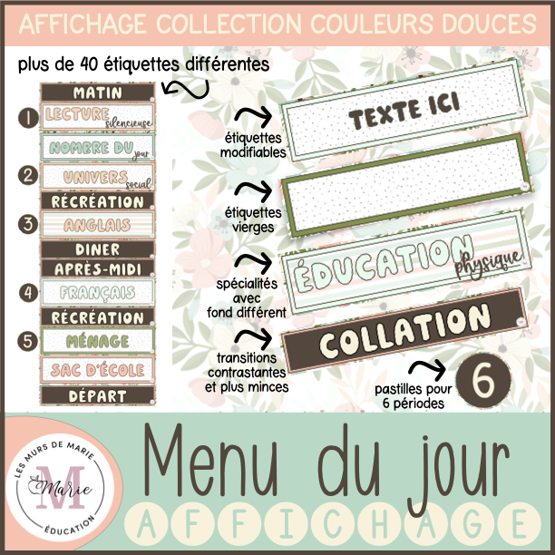 Ensemble Complet *Collection Couleurs Douces*