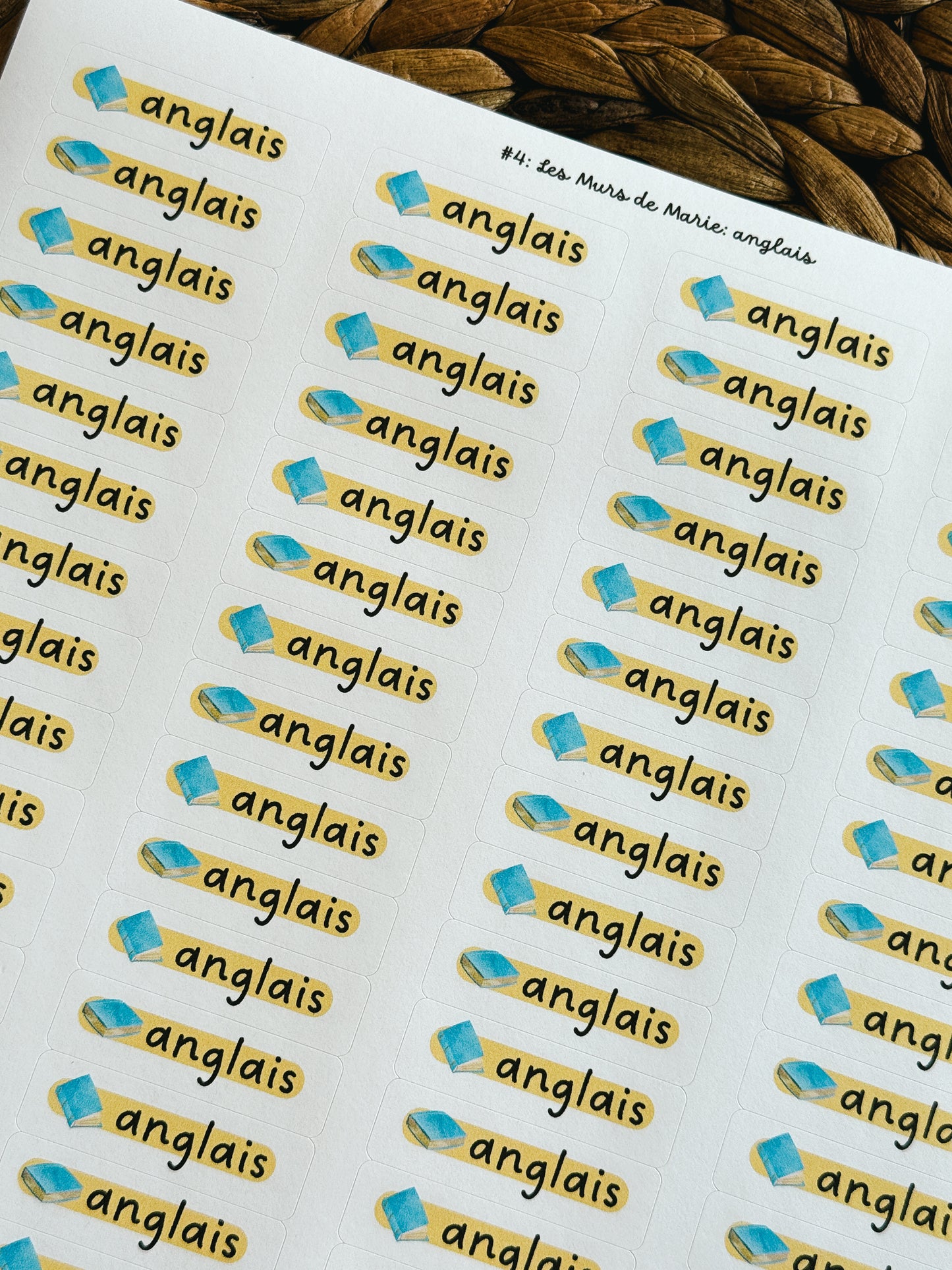 Étiquettes Anglais