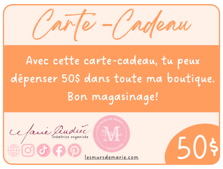 CARTE-CADEAU 50$