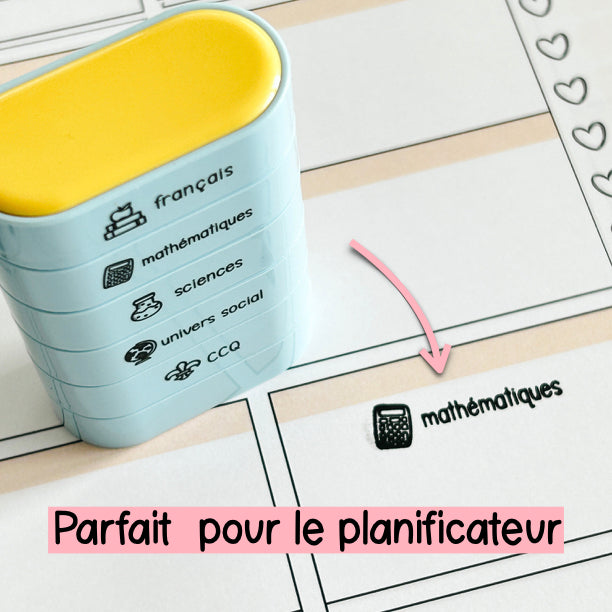 Étampe 5 en 1 "MATIÈRES PRINCIPALES"