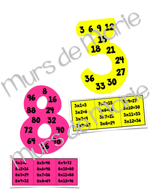 Multiples 1 à 12 *Collection Couleurs Douces*