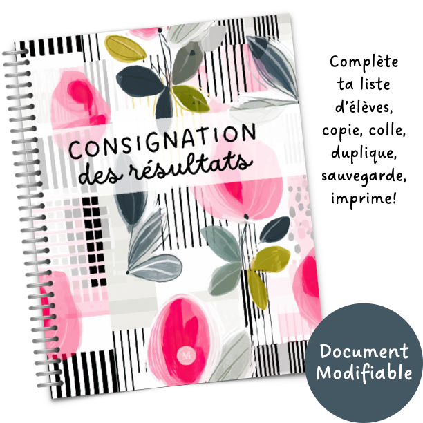 cahier de consignation des résultats modifiable (ppt)