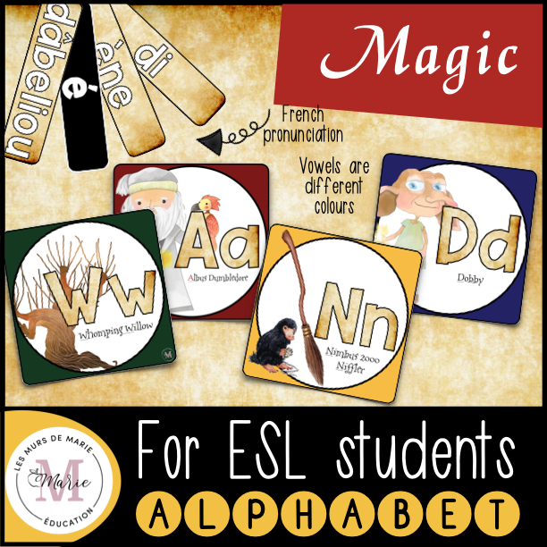 MAGIC THEME SQUARED ALPHABET CLASSROOM DECOR