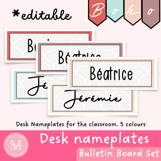 Desk nameplates *Boho collection*