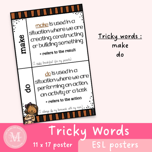 Tricky words make / do