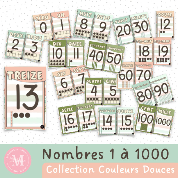 Les Nombres 1-1000 *Collection Couleurs Douces*
