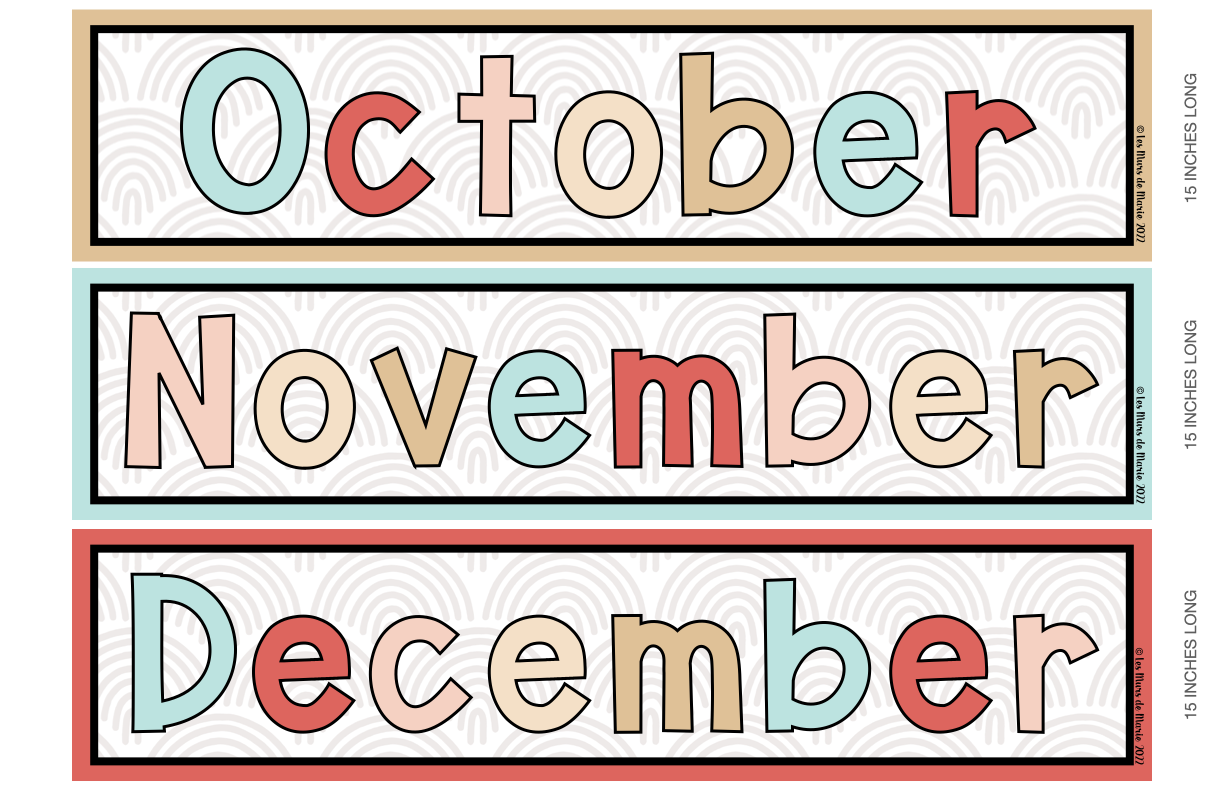 BOHO THEME WALL CALENDAR - CLASSROOM DECOR