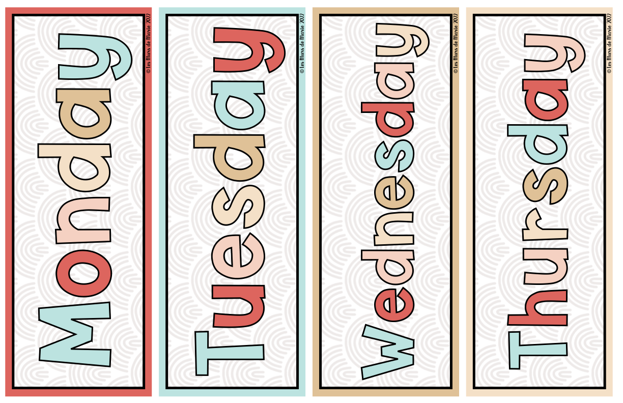 BOHO THEME WALL CALENDAR - CLASSROOM DECOR
