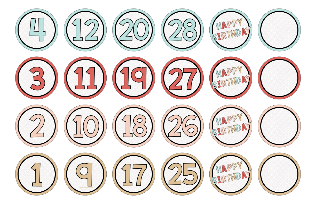 BOHO THEME WALL CALENDAR - CLASSROOM DECOR