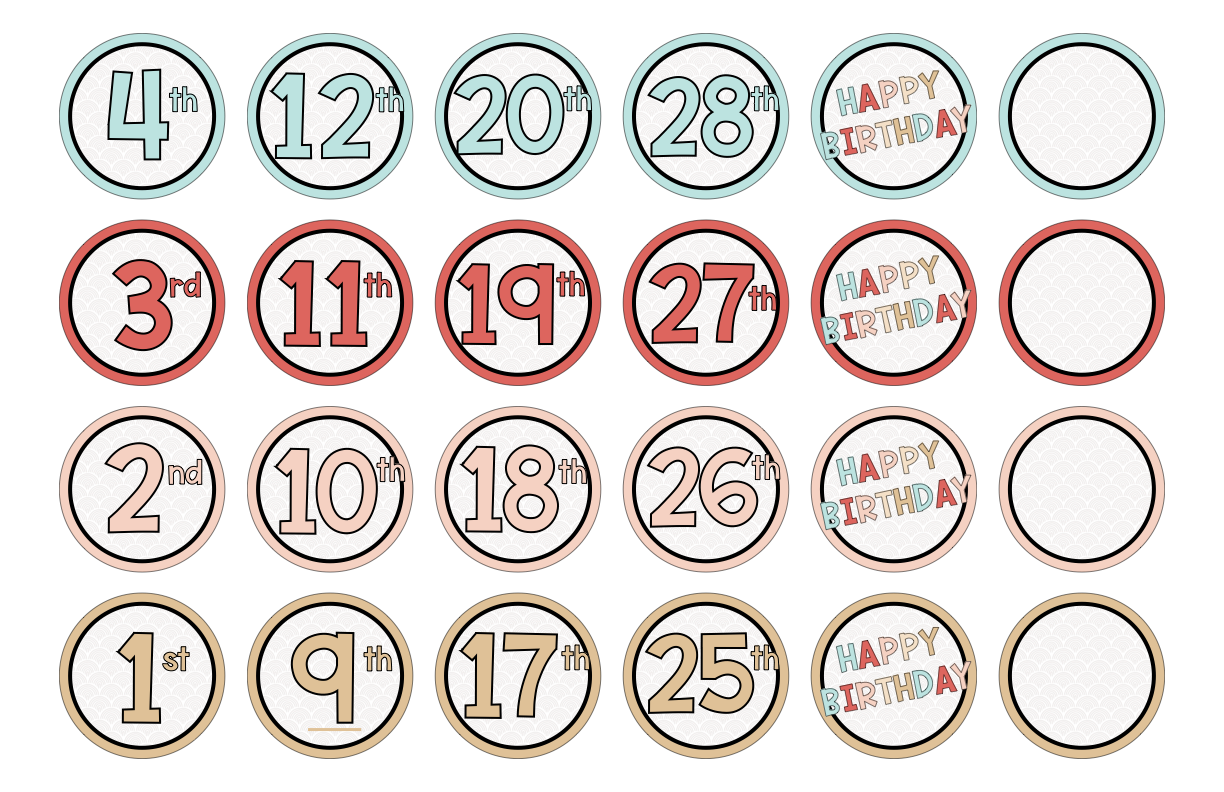 BOHO THEME WALL CALENDAR - CLASSROOM DECOR