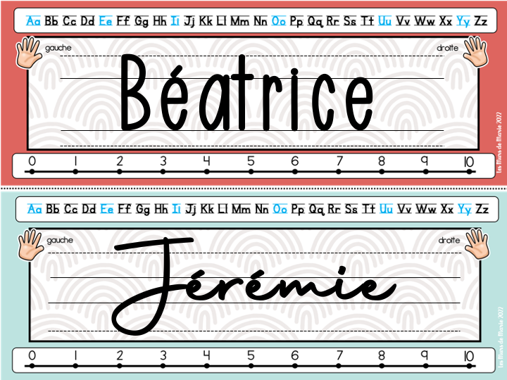 BOHO DÉCOR DE CLASSE - ÉTIQUETTES DE BUREAU