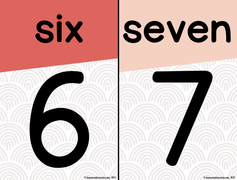 BOHO THEME NUMBER POSTERS - CLASSROOM SET