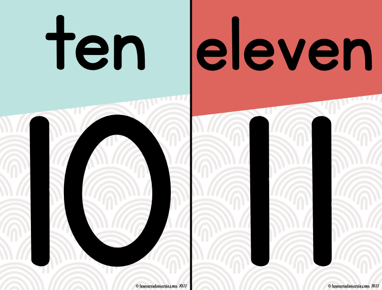 BOHO THEME NUMBER POSTERS - CLASSROOM SET