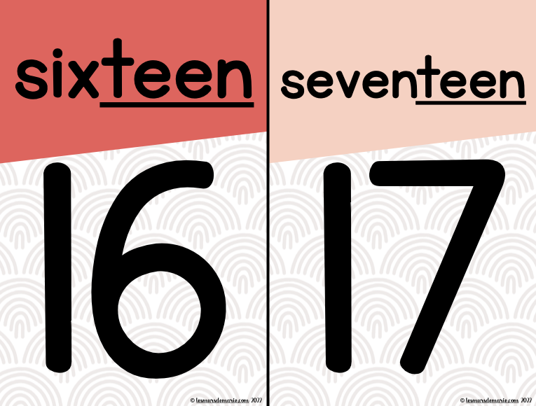 BOHO THEME NUMBER POSTERS - CLASSROOM SET