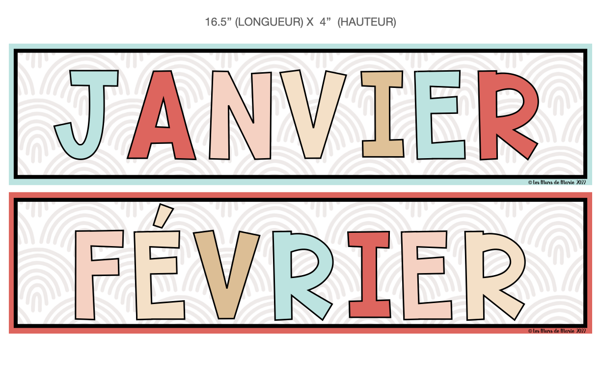 BOHO DÉCOR DE CLASSE - CALENDRIER MURAL