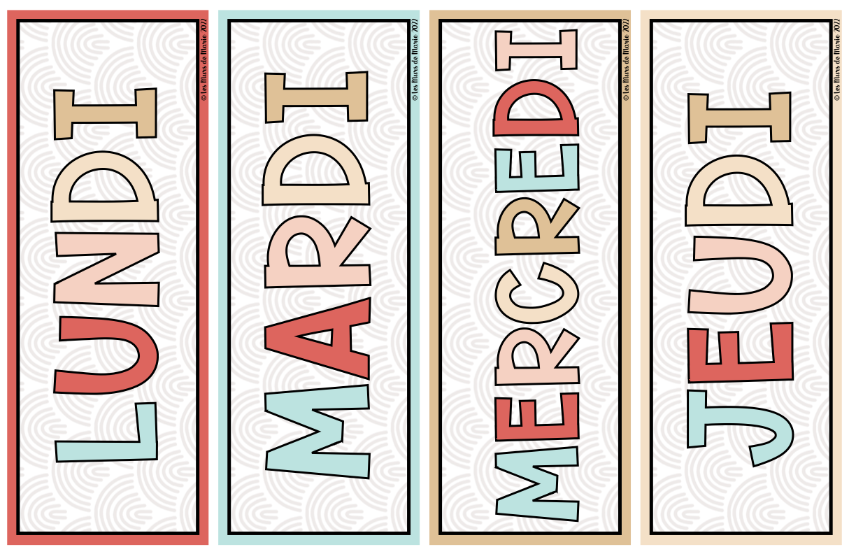 BOHO DÉCOR DE CLASSE - CALENDRIER MURAL
