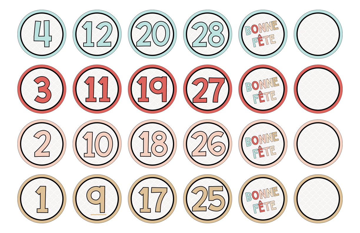 BOHO DÉCOR DE CLASSE - CALENDRIER MURAL