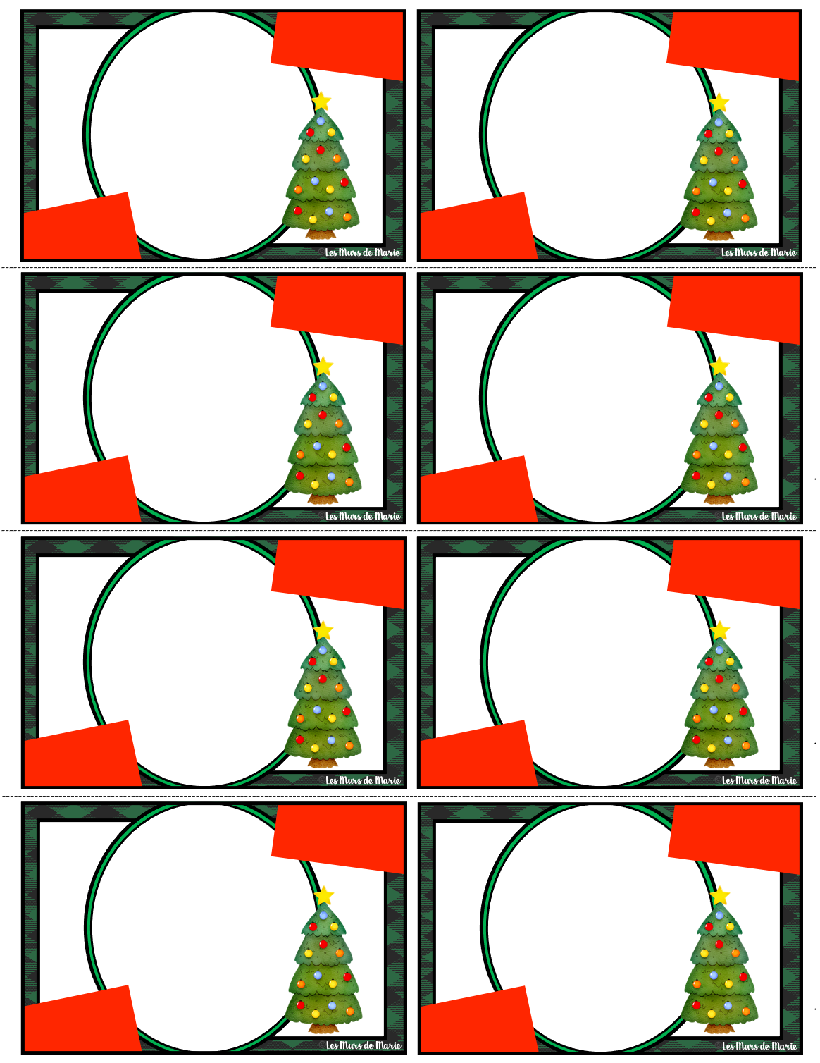 Argent scolaire modifiable "version Noël"
