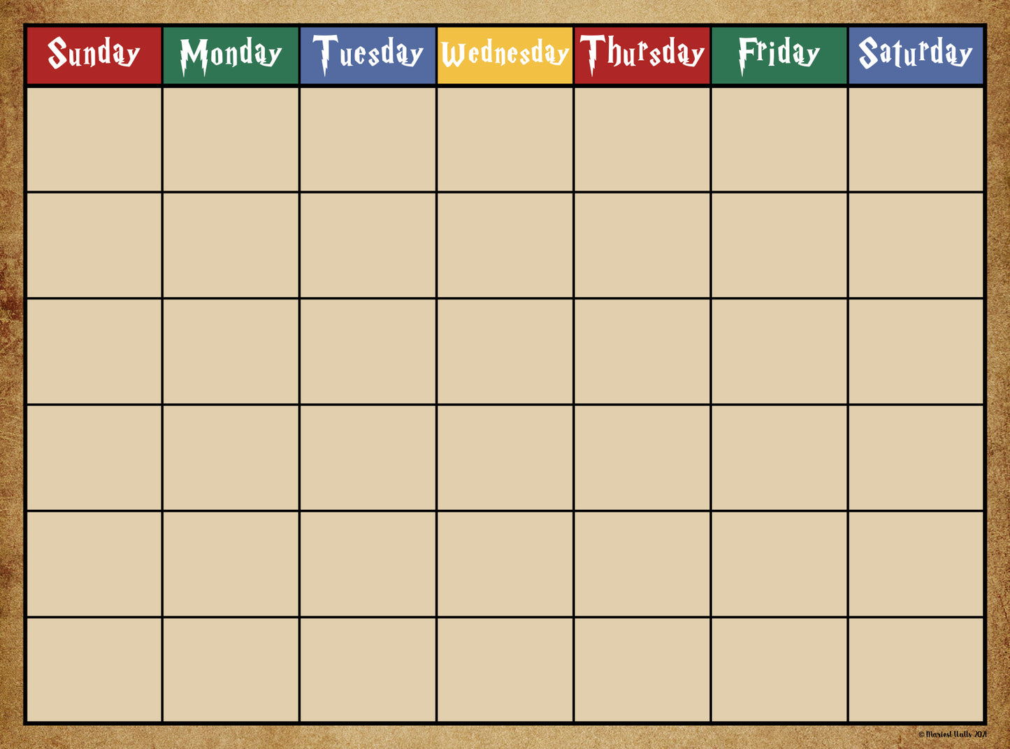 MAGIC THEME WALL CALENDAR - CLASSROOM DECOR