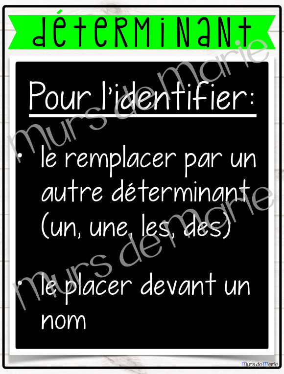 LA CLASSE DES MOTS