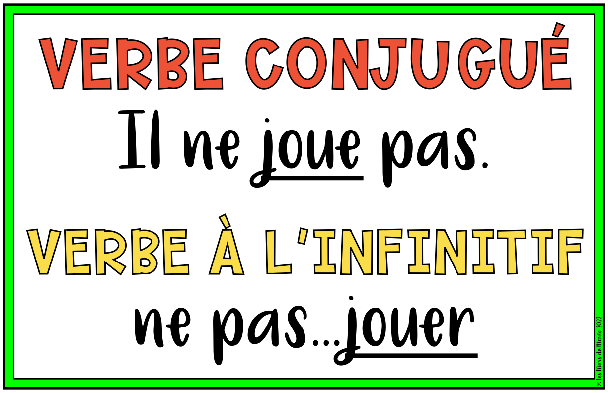 AFFICHE "CONJUGUÉ OU INFINITIF"