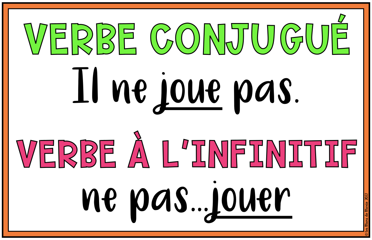 AFFICHE "CONJUGUÉ OU INFINITIF"