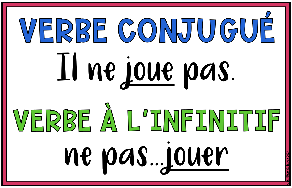 AFFICHE "CONJUGUÉ OU INFINITIF"