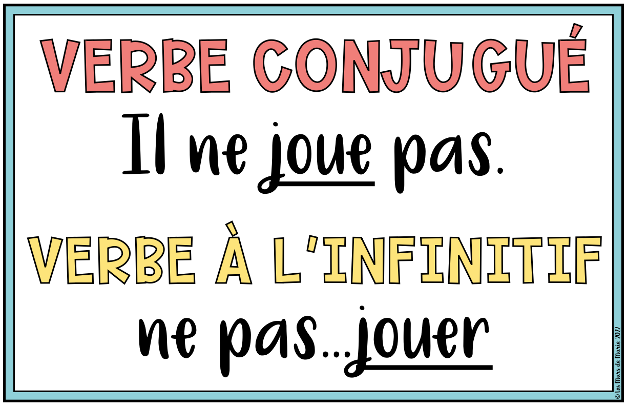 AFFICHE "CONJUGUÉ OU INFINITIF"