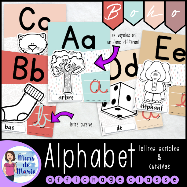 BOHO DÉCOR DE CLASSE - ALPHABET