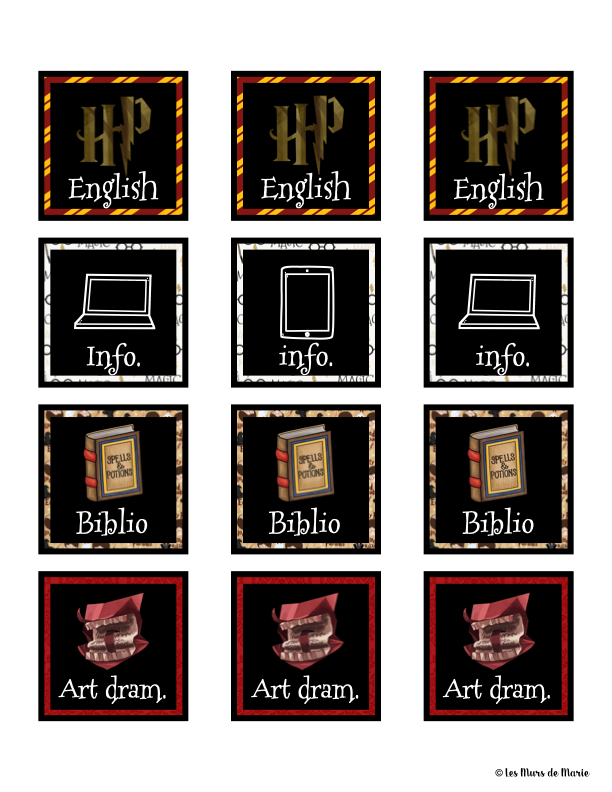 Horaire spécialités *collection Magie*