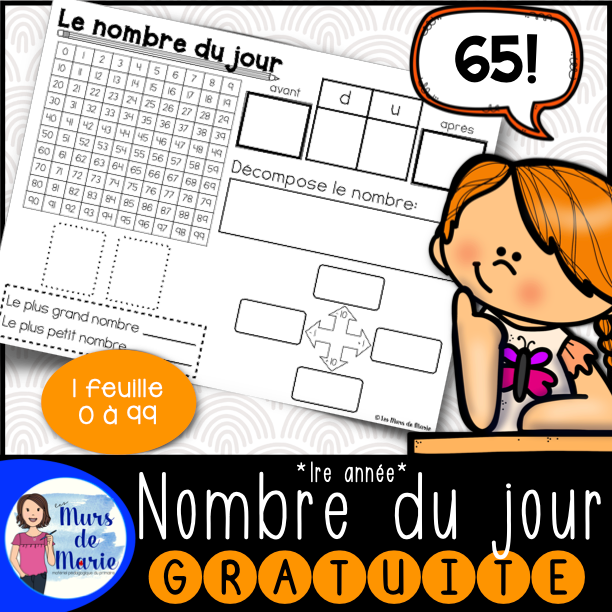 NOMBRE DU JOUR 1RE ANNÉE *GRATUITÉ*