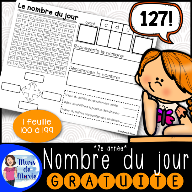 NOMBRE DU JOUR 2E ANNÉE *GRATUITÉ*