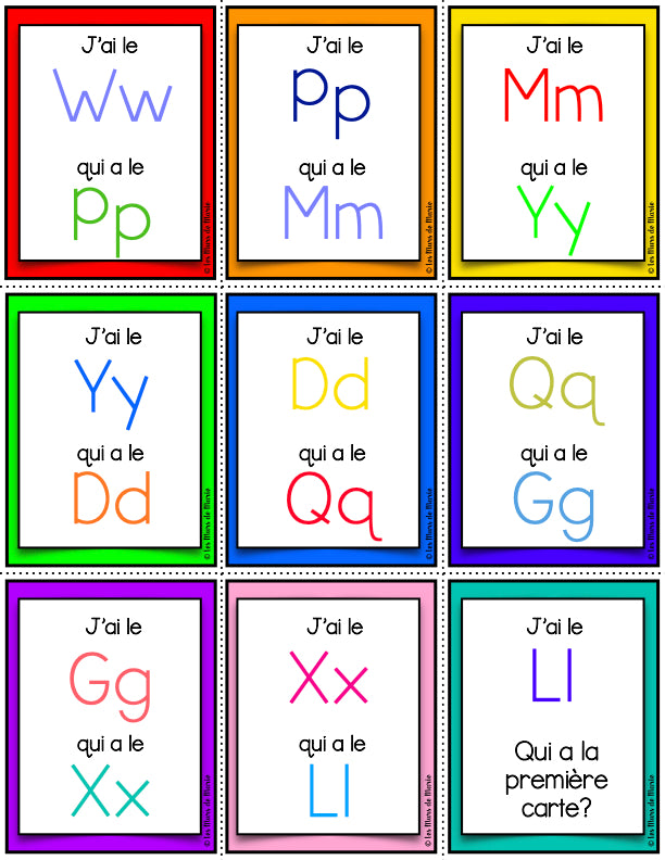 JEUX POUR FRANCISATION (ALPHABET)