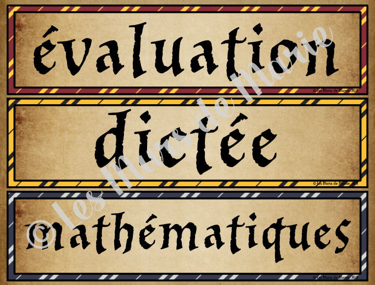 menu du jour *collection Magie*