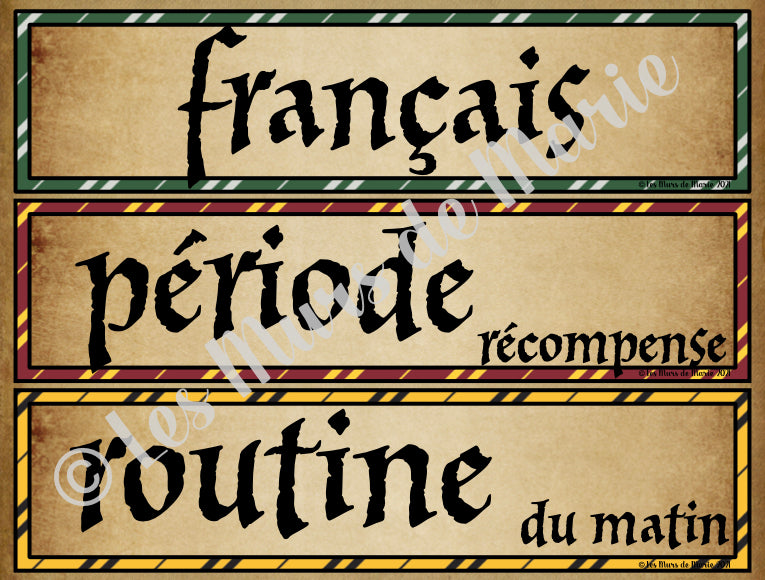 menu du jour *collection Magie*