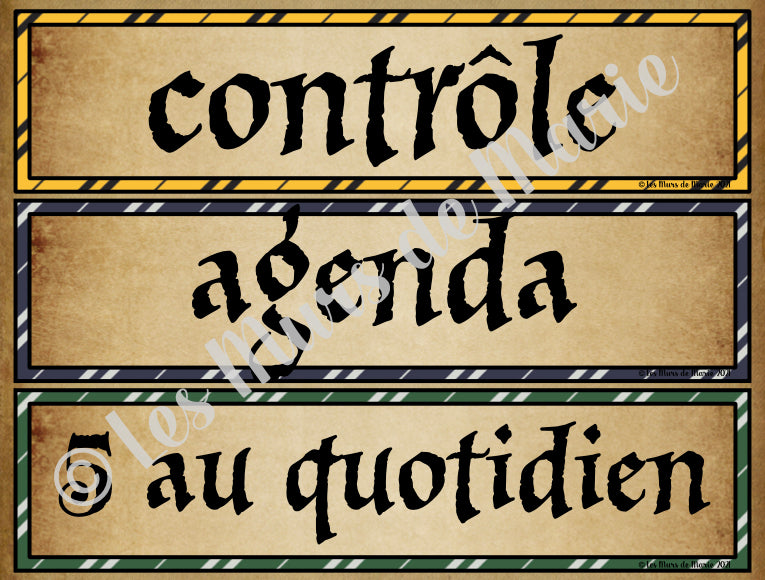 menu du jour *collection Magie*