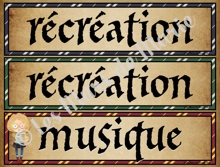 menu du jour *collection Magie*