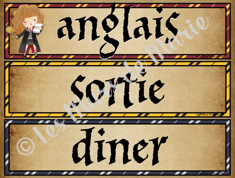 menu du jour *collection Magie*