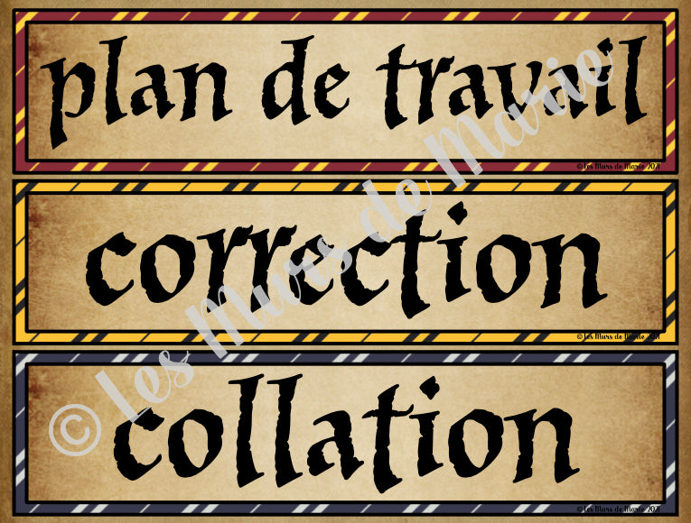 menu du jour *collection Magie*