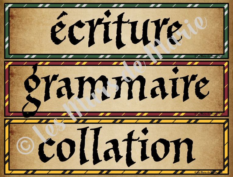 menu du jour *collection Magie*